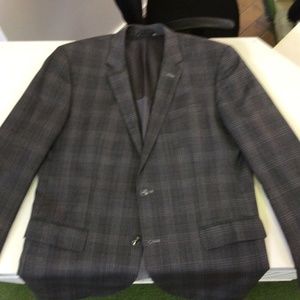 BOSS SPORT JACKET (blazer) PLAID FINE ITALIAN WOOL REDA US44R